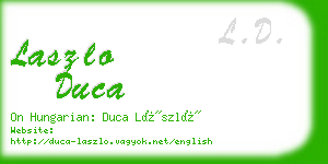 laszlo duca business card